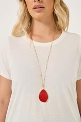 Gold Tone Long Pendant Necklace | Yours Clothing 1