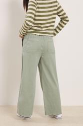 M&Co Petite Sage Green Midrise Wide Leg Cargo Trousers | M&Co 2