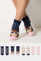 YOURSET 4 PACK  Highland Cow Print Trainer Liner | Yours Clothing 1