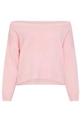 LIMITED COLLECTION Schulterfreier Strickpullover in Rosa