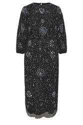 Niimee Curve Black Embellished Long Sleeve Dress 5