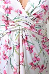 YOURS LONDON Plus Size White Floral Print Wrap Front Top | Yours Clothing 4