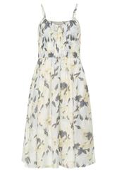 PixieGirl Petite Women's Grey Abstract Print Midi Dress | PixieGirl 5