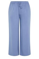 YOURS Curve Blue Soft Touch Wide Leg Trousers