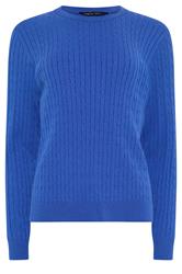 M&Co Blue Cable Knit Jumper | M&Co 5