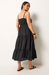 YOURS Plus Size Black Tiered Smock Dress | Yours Clothing 2