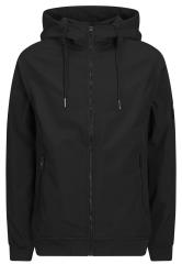 JACK & JONES Big & Tall Black Softshell Hooded Jacket | BadRhino 1