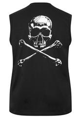 BadRhino Big & Tall Black Extra Long Skull & Crossbones Graphic Muscle Vest | BadRhino 7