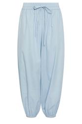 PixieGirl Petite Light Blue Cotton Poplin Barrel Leg Trousers