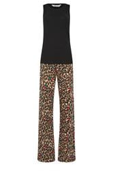 LTS Tall Women's Black Cherry & Leopard Cotton Pyjama Set | Long Tall Sally 5