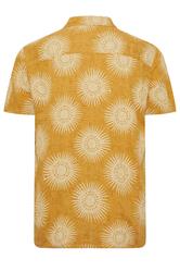 JACK & JONES Big & Tall Amber Brown Sun Print Resort Shirt | BadRhino 4