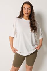 YOURS Plus Size Brown Cycling Shorts | Yours Clothing 3