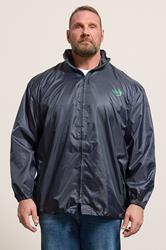 D555 Big & Tall Navy Blue Packaway Rain Jacket | BadRhino 3