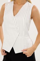 STAR White Pinstripe Waistcoat | StarByJM 4
