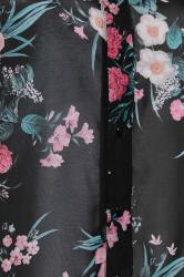 YOURS LONDON Curve Black Floral Chiffon Shirt