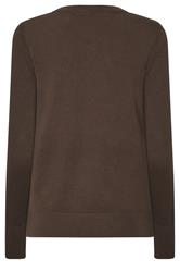 M&Co Chocolate Brown V-Neck Jumper | M&Co 6