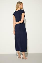 LTS Tall Women's Navy Blue Cowl Neck Maxi Dress | Long Tall Sally 2