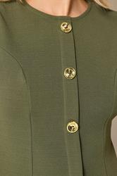 LTS Tall Women's Set Khaki Green Textured Waistcoat & Wide Leg Trousers | Long Tall Sally 2