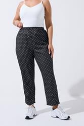 LIMITED COLLECTION Plus Size Black Polka Dot Barrel Trousers | Yours Clothing 2