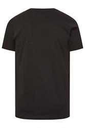 BadRhino Big & Tall Black Embroidered Script T-Shirt | BadRhino 6