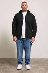 BadRhino Big & Tall Black Zip Through Hoodie | BadRhino 1