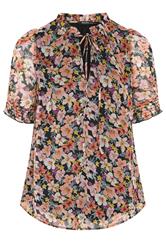 Yours Plus Size Pink Floral Print Frill Neck Blouse | Yours Clothing 5