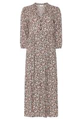 M&Co vestido largo escalonado rosa con florecillas