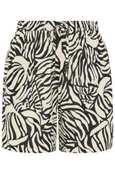 YOURS Plus Size Black Zebra Print Shorts | Yours Clothing 5