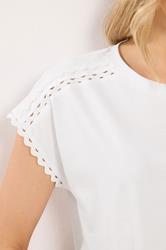 LTS Tall Women's White Swirl Hem Cotton T-Shirt | Long Tall Sally 5