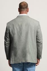 BadRhino Tailoring Big & Tall Green Linen Blazer | BadRhino 4