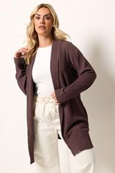 YOURS Plus Size Chocolate Brown Bubble Textured Blazer | Yours Clothing 3