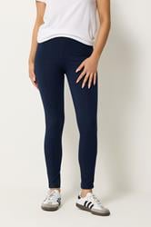 PixieGirl Petite Women's 2 PACK Navy Blue & Black Cotton Leggings | PixieGirl 4