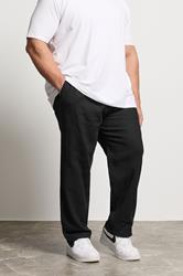 BadRhino Big & Tall Black Textured Trousers | BadRhino 2