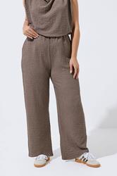 LIMITED COLLECTION Plus Size Brown Textured Trousers | Yours Clothing 2