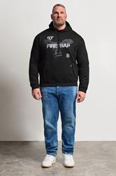 FIRETRAP Big & Tall Black Hawk Hoodie | BadRhino 1
