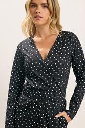 PixieGirl Petite Women's Black Polka Dot Wide Leg Jumpsuit | PixieGirl 4