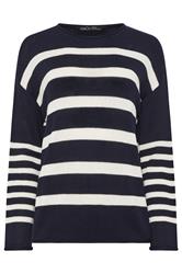 M&Co Navy Blue Stripe Relaxed Jumper | M&Co 5