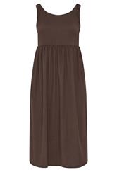 YOURS Plus Size Chocolate Brown Crinkle Midi Dress | Yours Clothing 5