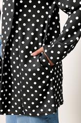 YOURS Plus Size Black Polka Dot Blazer | Yours Clothing 4