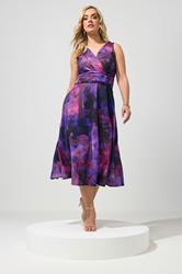 YOURS LONDON Plus Size Purple Abstract Print Skater Dress | Yours Clothing 1