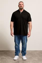 D555 Black Basic Polo Shirt | BadRhino 1