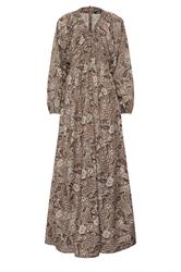 LTS Tall Women's Chocolate Brown Paisley Shirred Maxi Dress | Long Tall Sally 5