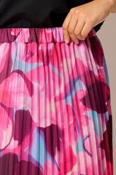 YOURS Plus Size Pink Pleated Floral Skirt | Yours Clothing 1