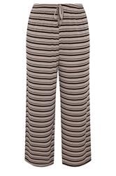 LIMITED COLLECITON Plus Size Brown Stripe Ribbed Wide Leg Trousers | Yours Clothing 5