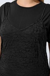 LIMITED COLLECTION Plus Size Black Lace 2-In-1 Maxi Dress | Yours Clothing 4