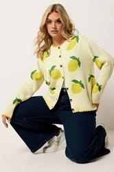 YOURS Plus Size Yellow Lemon Cardigan | Yours Clothing 3
