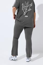 YOURS ACTIVE Plus Size Grey Flared Leggings | Yours Clothing 2
