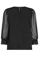 M&Co Black Pleated Sleeve Blouse | M&Co 6