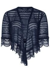 YOURS Curve Navy Blue Waterfall Cardigan