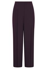 EVANS Plus Size Plum Textured Pleated Trousers | Evans 5